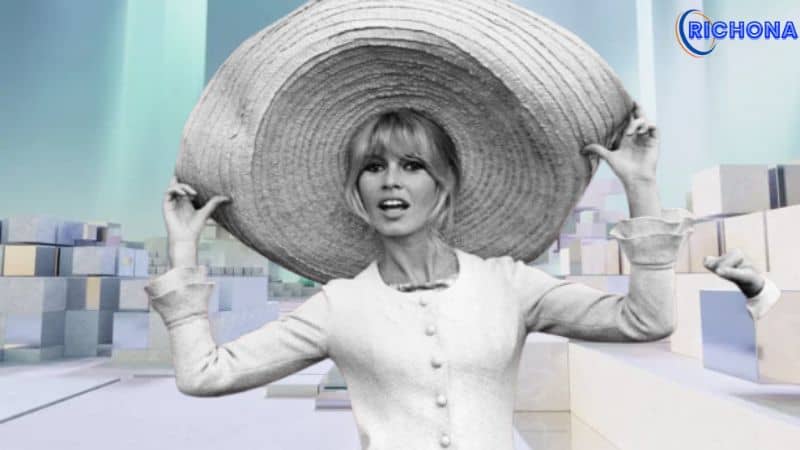 Brigitte Bardot during filming of And God Created Woman, iconic 1950s movie star.